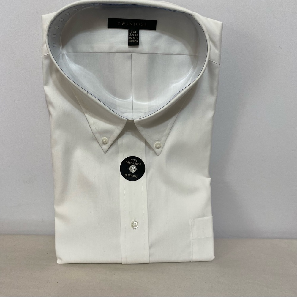 Twin Hill Button Down Long Sleeve Collard White Dress Shirt Sz 2XL 32/33